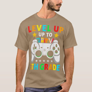 5e graad tot videospel eerste dag van Scho T-shirt