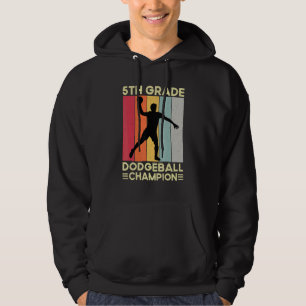 5e graads Dodgeball Player Retro Kinder Dodgeball Hoodie