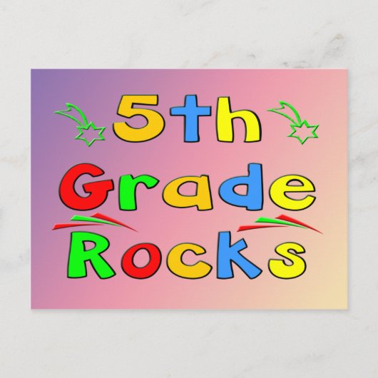 5e grade Rocks Briefkaart (Voorkant)