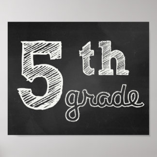 5e gradenbord - Chalkboard Poster