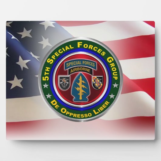5e groep speciale strijdkrachten (AIRBORNE) Fotoplaat (Voorkant)