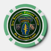 5e groep speciale strijdkrachten poker chips (Achterkant)