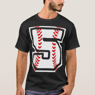 5e honkbal geboren in 2017 - 5 jaar t-shirt