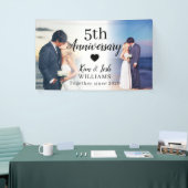 5e huwelijksjubileum aangepaste fotocollage met 2  spandoek (Beurs)