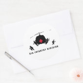 5e INFANTERIEDIVISIE Ronde Sticker (Envelop)