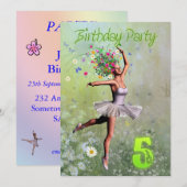 5e invitation à la fête d'anniversaire (Devant / Derrière)
