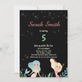 5e Invitations d'anniversaire de la sirène blonde (Devant)