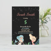 5e Invitations d'anniversaire de la sirène blonde (Debout devant)