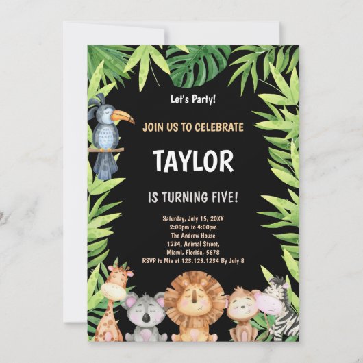 5e Invitations d'anniversaire Wild One (Devant)