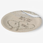 5e Jubileum Beach Hearts Paper Bord (Gekanteld)