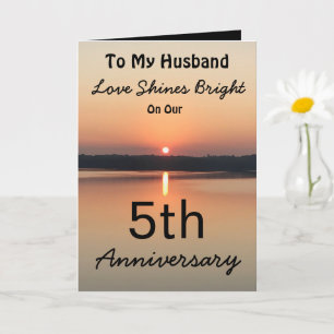 5e Jubileum Husband Love Shines Bright Kaart