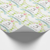 5e Jubileum Love Heart Gift Wrap Cadeaupapier (Hoek)