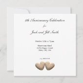 5e Jubileum Wooden Hearts Kaart (Achterkant)
