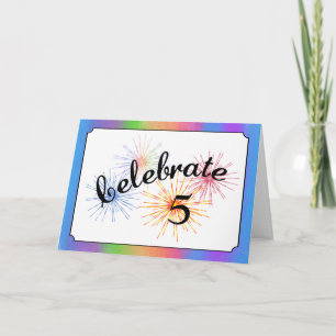 5e jubileumviering kaart