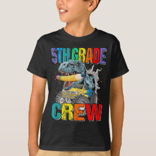 5e klas Crew Monster Truck Dinosaurus Jongens T-sh T-shirt
