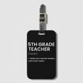 5e klas docent definitie school bagagelabel (Voorkant (verticaal))