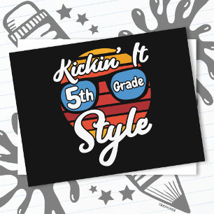 5e klas eerste dag 5e klas terug naar school briefkaart