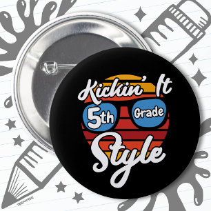 5e klas eerste dag 5e klas terug naar school ronde button 5,7 cm