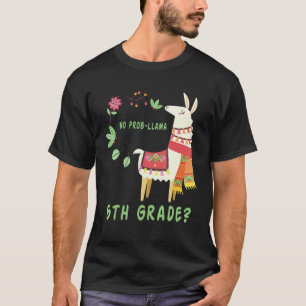 5e klas geen probleem lama lama eerste schooldag t-shirt