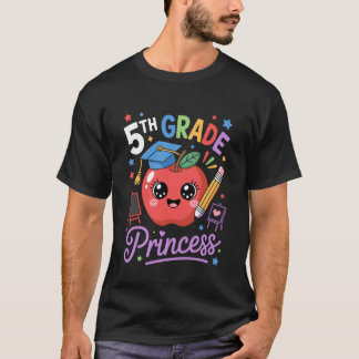 5e klas prinses terug naar school meisje grappig s t-shirt