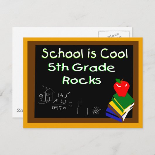 5e klas school briefkaart (Voorkant / Achterkant)