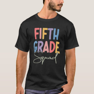 5e klas squad vijfde docent studententeam terug na t-shirt