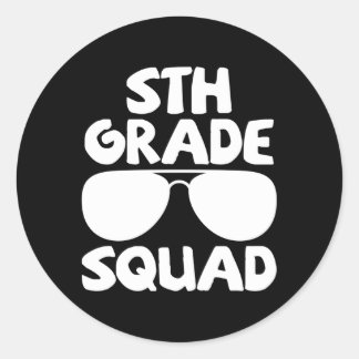 5e klas team eerste dag van school terug naar scho ronde sticker