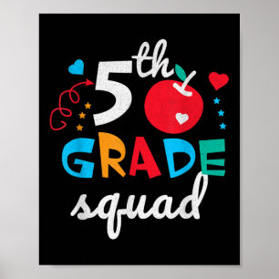 5e klas team jongens meisjes leraren Schattig teru Poster