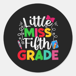 5e klas weinig mis terug naar school studenten ronde sticker