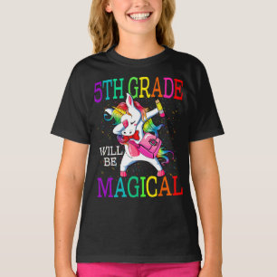 5e klas zal magisch terug naar school eenhoorn t-shirt