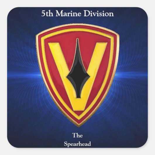 5e mrt. Div Vierkante Sticker (Voorkant)
