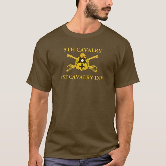 5E RÉGIMENT DE CAVALERIE 1ER DIV DE CAVE T-SHIRT (Devant)
