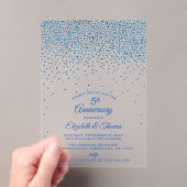 5e Sapphire Wedding Jubileum Acryl Uitnodigingen (Insitu (Draagbaar))