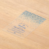 5e Sapphire Wedding Jubileum Acryl Uitnodigingen (Laagn)