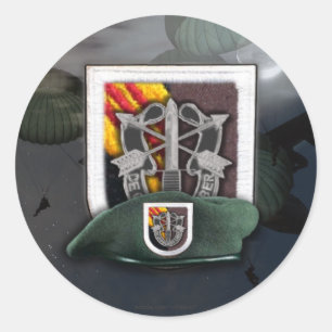 5e Special Forces Groep Groene Baretten SF Veteran Ronde Sticker