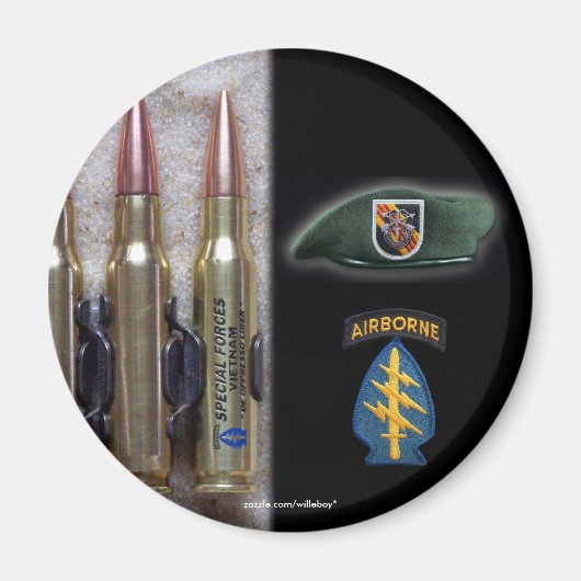 5e Special Forces Veterans Veterans Vietnam Magnet Magneet (Voorkant)
