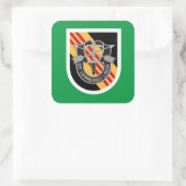 5E SPECIALE EENHEDEN GROEP BERET FLASH/DUI VIERKANTE STICKER (Tas)
