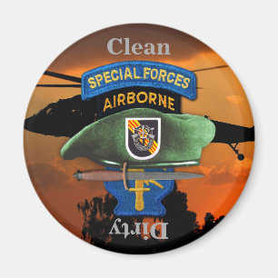 5e speciale troepengroep groene berets SFG SF Vets Magneet