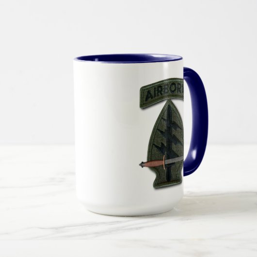 5e speciale troepengroep groene berets SFG SF Vets Mok (Voorkant rechts)