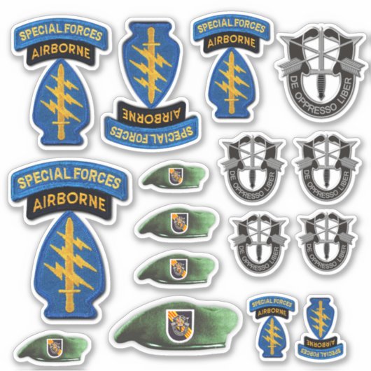 5e Sticker de contour des Berets verts des forces  (Devant)