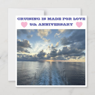 5e TROUWDAG CRUISE DEUR MAGNEET Magnetische Uitnodiging