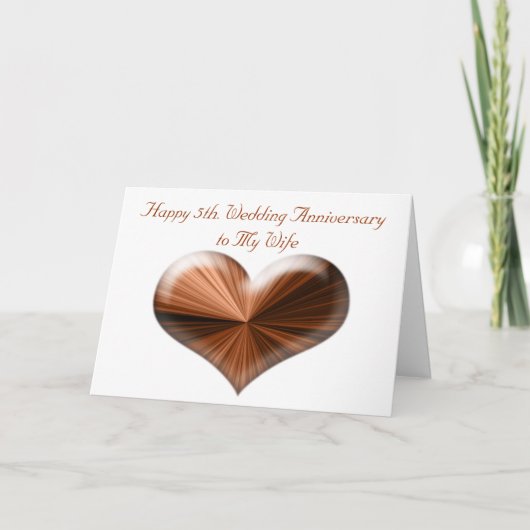 5e trouwdag kaart voor man en vrouw (Voorkant)