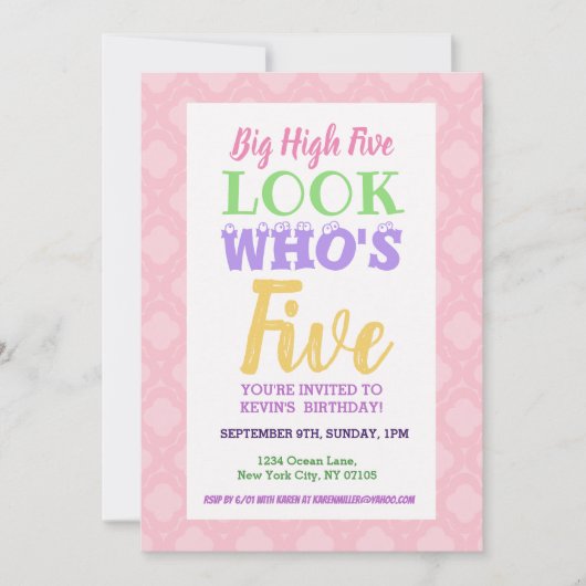 5e uitnodiging (Voorkant)