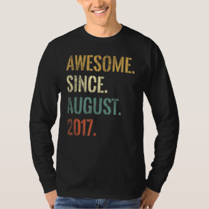 5e verjaardag 5 jaar oud Geweldige sinds augustus T-shirt
