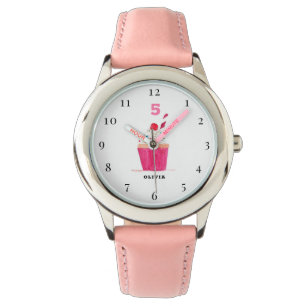 5e verjaardag 5 jaar oud meisje cupcake horloge