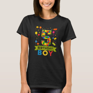 5e verjaardag 5 jaar oude blokboeien Kinder T-shirt