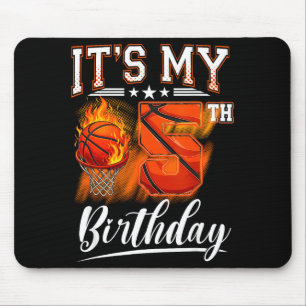 5e verjaardag basketbal thema 5 jaar verjaardag muismat