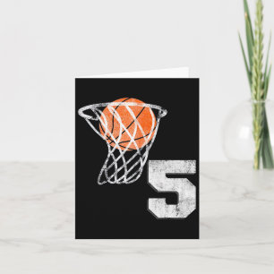 5e Verjaardag Basketbal Vijf 5 Jaar Oud Jongens Ki Kaart
