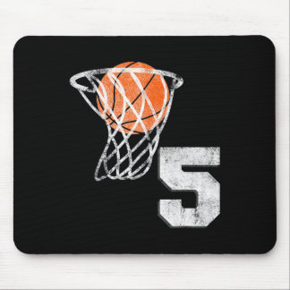 5e Verjaardag Basketbal Vijf 5 Jaar Oud Jongens Ki Muismat
