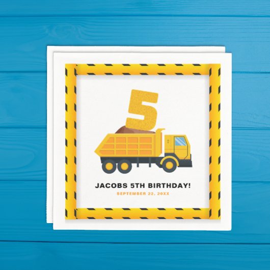 5e Verjaardag Bouw Party Servetten